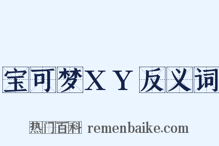宝可梦XY反义词是什么意思的图片